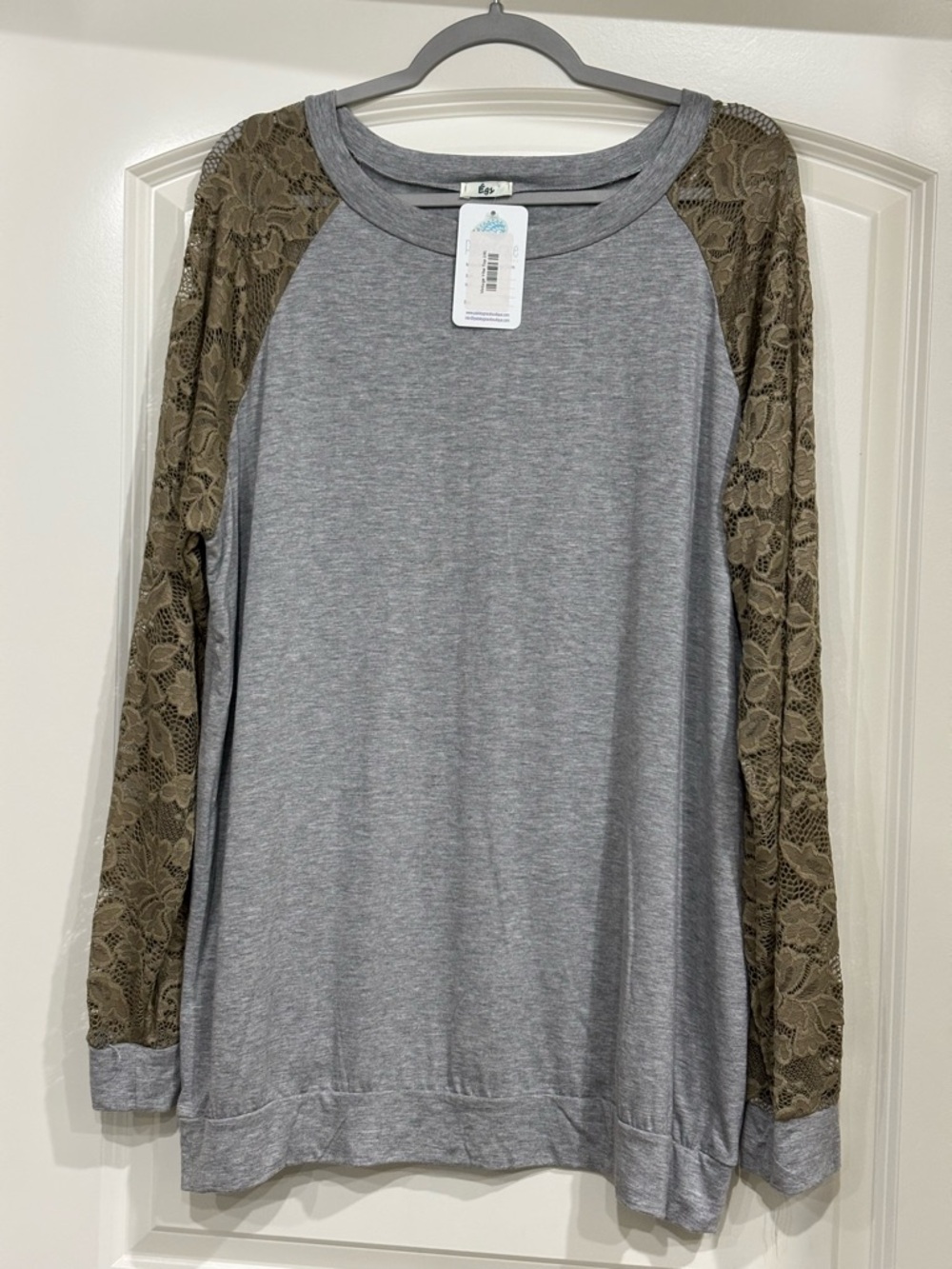 Egs Gray Égs Top with Heather Texture